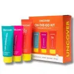 Uncover On The Go Kit (3 step routine: cleanser 30ml, moisturizer 30ml, sunscreen 40ml)