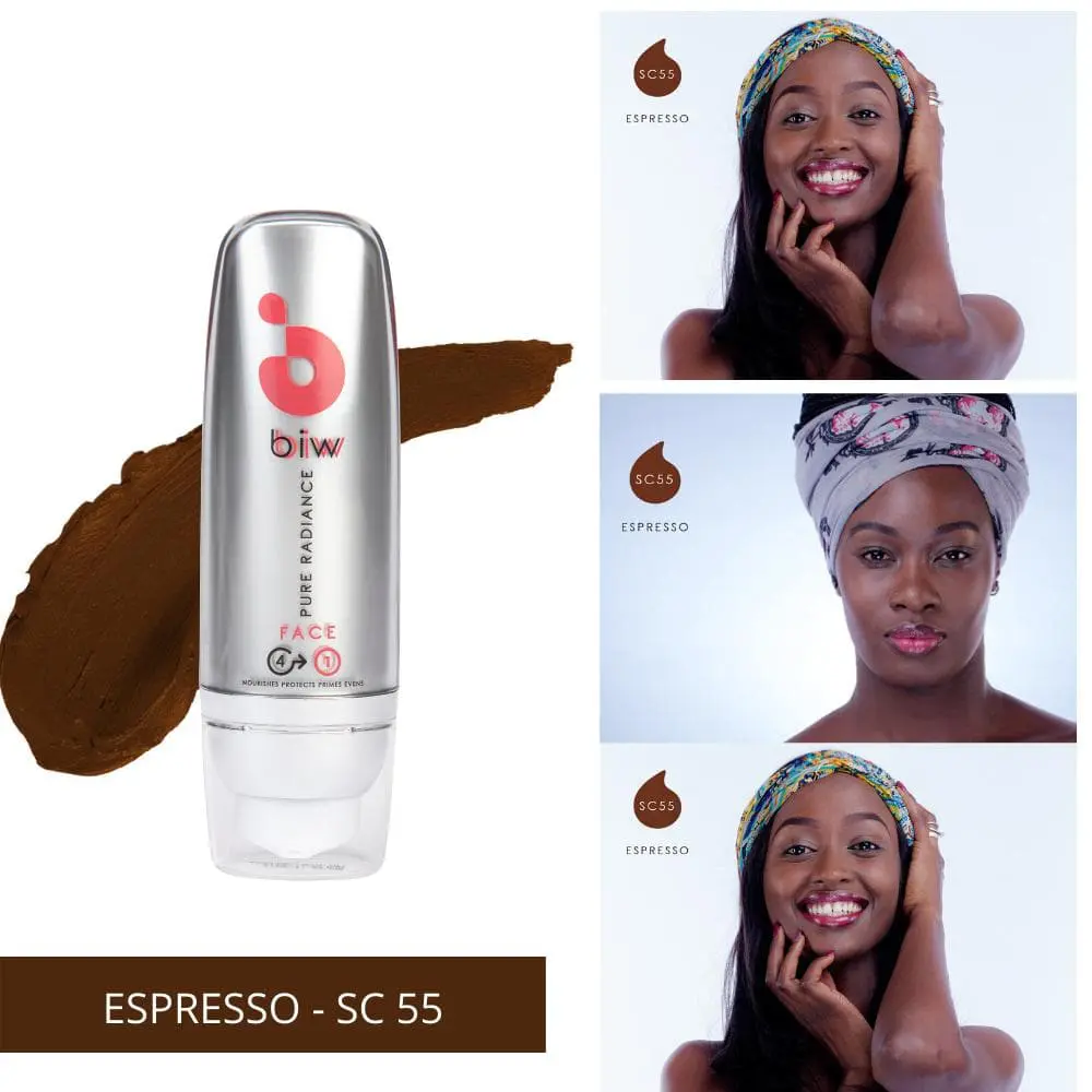 Biw Biw Pure Radiance 4 in 1 Face Cream 40ml - Espresso SC 55 (Medium to Dark)