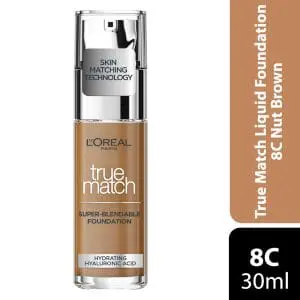 L'Oréal Paris True Match Liquid Foundation with SPF and Hyaluronic Acid 30ml