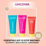 Uncover Essentials Kit (3 step routine: cleanser 120ml, moisturizer 100ml, sunscreen 80ml)