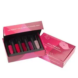 Nouba Millebaci Mini Set- No.1 Red Passion (Shades 67, 7, 46, 68 and 69) + free lip liner