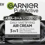 GARNIER PURE ACTIVE AHA+BHA CHARCOAL MATTIFYING AIR CREAM
