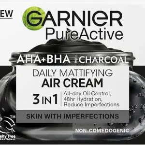 GARNIER PURE ACTIVE AHA+BHA CHARCOAL MATTIFYING AIR CREAM