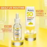 Garnier Super UV Invisible Serum Sunscreen SPF 50 30ML-Pack of 2