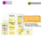 Even & matte Even Glow Max-Routine Kit : Super UV spf50 sunscreen + Water Gel Glow Moisturizer + Day Serum 30ml + Cleanser 100ml