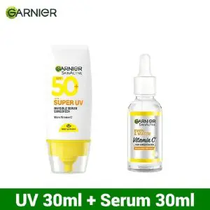 Garnier Even & Matte Day Routine Go-Pack ; Day Serum 30ml+ Super UV Spf 50 Serum 30ml