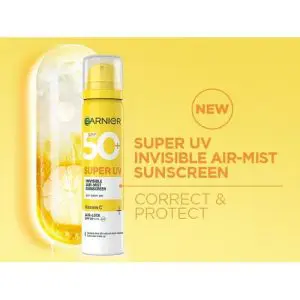 GARNIER SUPER UV INVINSIBLE AIR MIST SUNSCREEN SPF 50 75ML