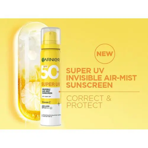 GARNIER SUPER UV INVINSIBLE AIR MIST SUNSCREEN SPF 50 75ML