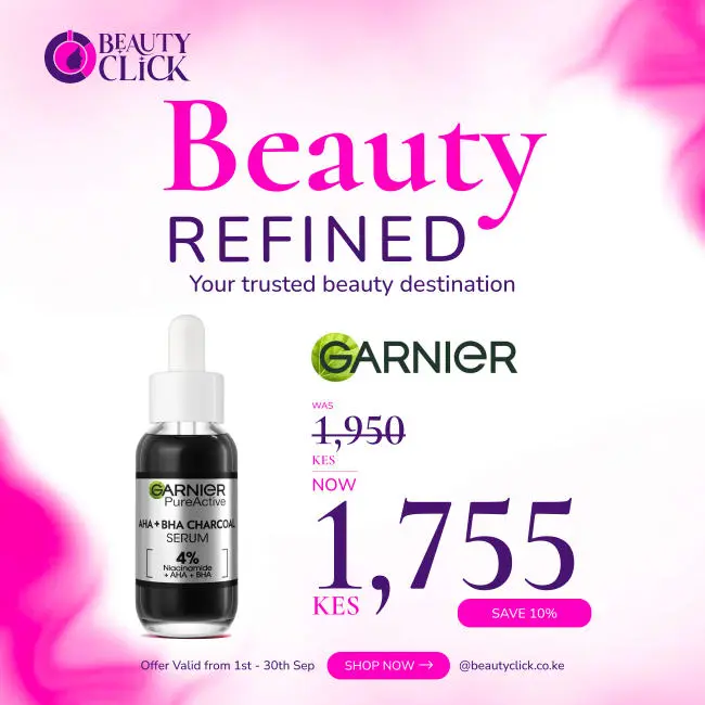 Garnier SkinActive 4% AHA + BHA & Niacinamide Charcoal Face Serum 30ml