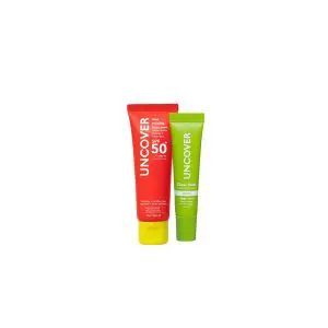 UNCOVER I AM IRRESISTABLE GLOW BALM HYDRATING LIP TREATMENT 15ML &UNCOVER ALOE SUNSCREEN 40ML