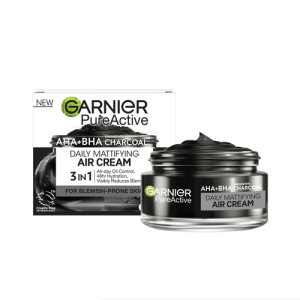 GARNIER PURE ACTIVE AHA+BHA CHARCOAL MATTIFYING AIR CREAM